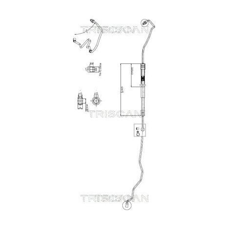 Tuyau hydraulique, direction TRISCAN 8516 29041 VW 1H1 422 893 K 1H1 422 893 S