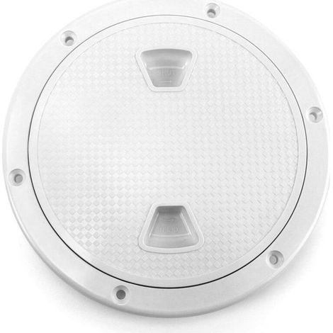Plaque de Pont Couvercle de Trappe, Couvercle de Trappe d'inspection, 4(101 mm), Blanc (1/4)