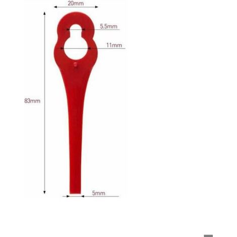 Lames plastique renforcées Florabest - Compatibles coupe-bordures FRT18A/FRTA20/FAT18B3 - Lot de 100 lames de coupe (1/3)