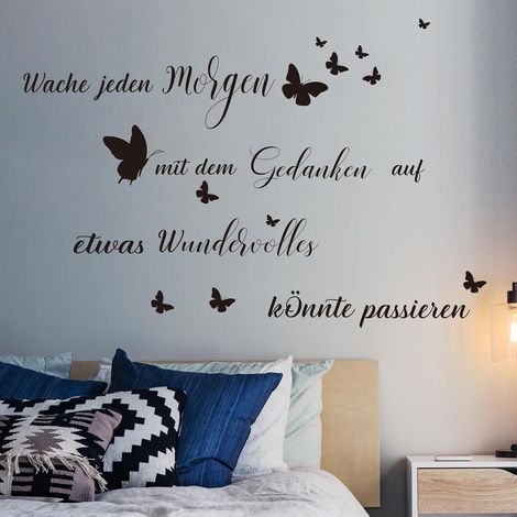 Stickers Muraux Citations Noir Autocollants Muraux Papillons (1/5)