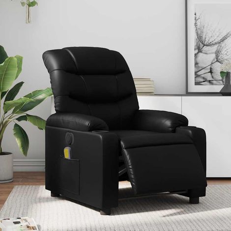 Massagesessel Elektrisch Schwarz Kunstleder