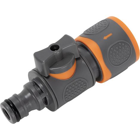 Raccord de tuyau d'arrosage, vanne à bille à connexion rapide, convient pour le raccordement d'un tuyau de lavage de voiture, 2 pièces (1/5)