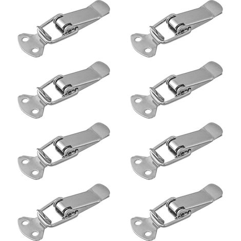 8 Pièces Fermeture a Levier Fermeture à Ressort Loquet Bascule en Acier Inoxydable Pour Coffre à Outils Tiroir Armoire et Coffre (1/4)