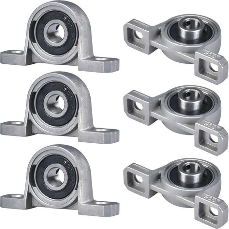 Lot de 6 Palier Roulement 8mm, Roulements de Bloc d'Oreiller en Alliage de Zinc, Support Vertical Auto-Alignement pour Arbre de Guidage, Accessoires Imprimante 3D et Machines Industrielles (1/5)