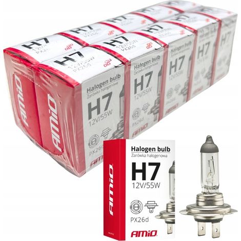 Bombillas de repuesto H7 para coche, 12V 55W, filtro UV, 10 unidades. Automóvil BUS (1/5)