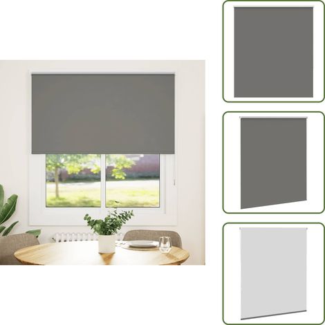 vidaXL Verdunkelungsrollo Grau 130x130cm Stoffbreite 126,6cm Polyester (1/5)
