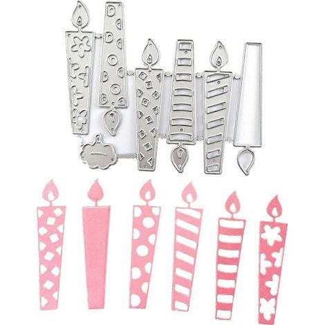 Matrices de découpe en métal pour bougies, pochoirs de gaufrage, scrapbooking et création de cartes