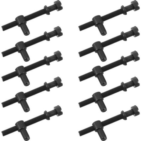 Vis de Réglage du Tendeur de Chaîne de Tronçonneuse, 10 Pièces Noir Fer Chaîne de Tronçonneuse Électrique, Installation Facile, Lot de Vis de Rechange (1/5)