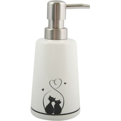 Distributeur de savon Céramique GATITOS Noir & Blanc MSV (1/3)