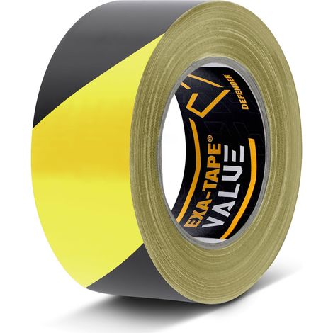Defender EXA-TAPE VALUE BY 50 Nastro di segnalazione in PVC nero/giallo 50 mm x 33 m