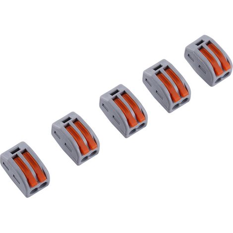 20pcs 2 Way Reusable Spring Lever Terminal Block Electric Cable Connector Wire