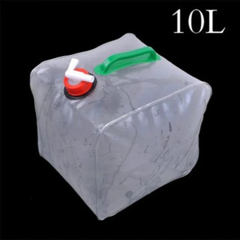 Sac à eau pliable d'extérieur 10/20L, grande capacité, portable, seau en plastique, accessoires de camping-AquaForge (1/5)