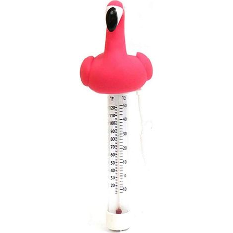 Thermometre Piscine Flottant, Thermomètre De Piscine Flottante, Flamant Rose Thermomètre De Température De L'eau, Outil Test Température L'eau Spa, Thermomètre à Eau Pour Animaux De Dessin Animé (1/5)