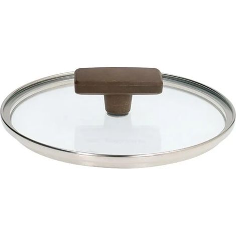 Coperchio in vetro Ø 16 cm con pomolo soft touch e foro vapore (1/3)
