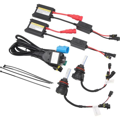 Kit 2 Ampoules HID Xénon 9007 55W 12V Ultra Lumineux 5500LM Conversion Feux de Croisement/Route 8000K pour Phares Voiture (1/5)