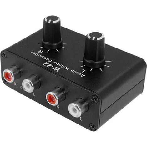Commutateur/distributeur audio stéréo 5 mm / commutateur audio stéréo bidirectionnel avec contrôle du volume (1/5)