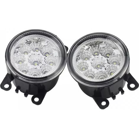 Feu De Brouillard - 9 LED - 12 W - Pour Ford Transit Mk7 Mk8 Focus Fiesta C-Max - Diamètre Lentille 90 Mm - Lot De 2