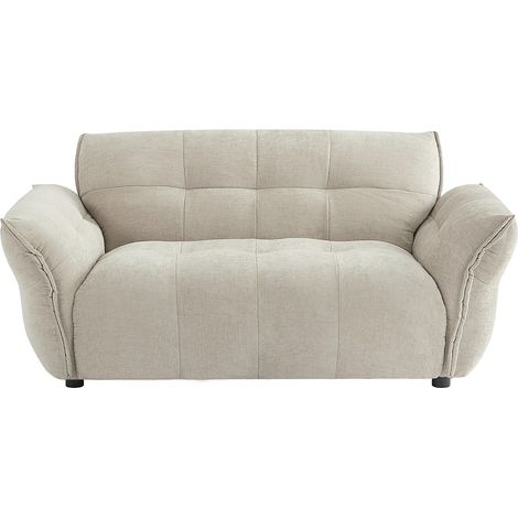 Divano 2 posti in Tessuto chiné Beige - NAPIZO (1/4)