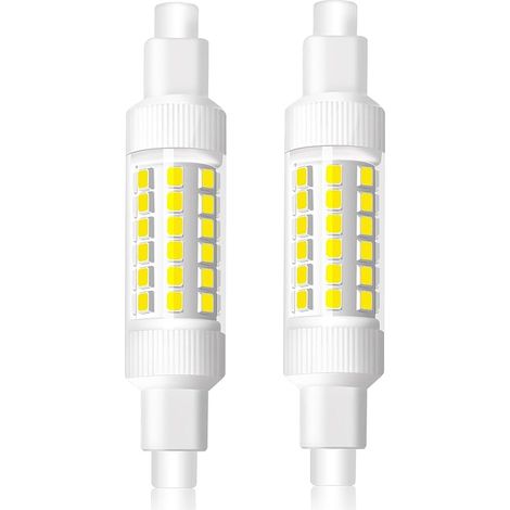 Ampoule R7s LED 78mm 8W Blanc Froid 6000K, LED R7s Lampe Equivalent 70W Ampoule Halogène J78, 830LM, AC220-240V, Angle de Faisceau 360°, Non-Dimmable, Lot de 2 (1/5)