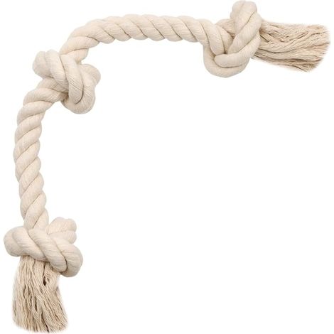 Jouets corde chiens taille jouets à mâcher jouets chien tir à la corde coton naturel jouet à mâcher résistant (1/5)