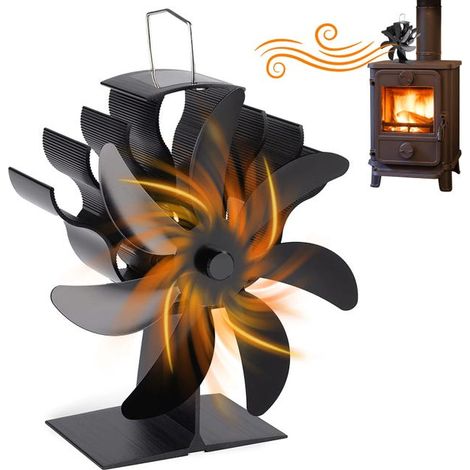 Thermoventilator, leise, sicher, effiziente Wärmeverteilung für Holzofen, heimischer Holzfäller