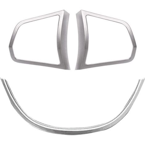 Compatible avec BMW Série 5 F10 (525i, 520i) : 2 pièces (cache-boutons gauche et droit) + 1 autocollant décoratif en forme de U (ABS).-AquaForge (1/5)
