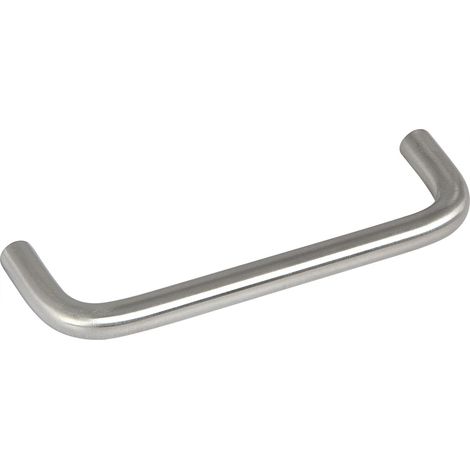 Poignée Emer LA 96 mm - Largeur 104 mm - Poignée de meuble élégante et intemporelle en acier inoxydable brossé