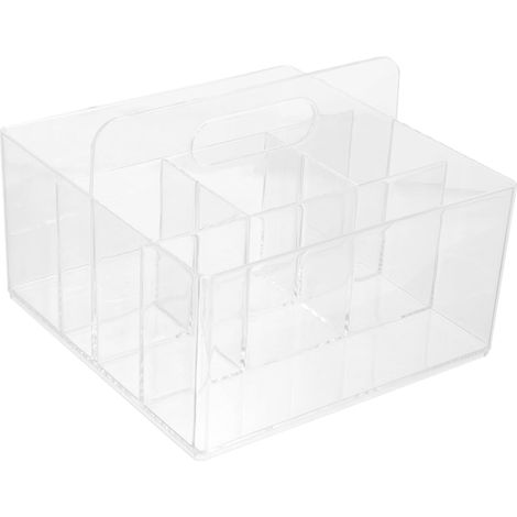 Boîte De Rangement Transparente Pour Ongles Bijoux Et Accessoires Avec Compartiments Séparés Facile à Utiliser Ranger Un Placard (1/5)