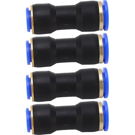 4 Stück Schnellverbinder, gerade Reduzierstücke zum Aufstecken für PU-Schläuche und Nylonrohre (2/3 Zoll und 4/7 Zoll) (1/5)