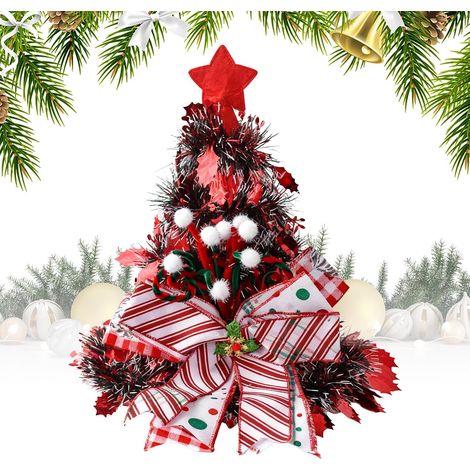Chapeau à nœud festif - Décoration de Noël, ornement amusant et polyvalent pour la maison (1/5)