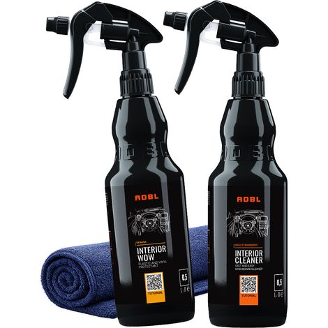 NETTOYANT INTÉRIEUR ADBL + NETTOYAGE WOW + SOIN DES PLASTIQUES ET CAOUTCHOUCS DE LA VOITURE (1/5)
