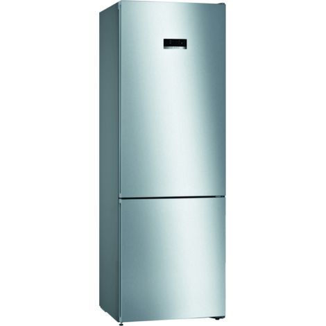 Bosch Serie 4 KGN49XLEA Frigorifero Combinato da libera installazione 203 x 70 cm Metal look Classe E. Capacità netta totale: 438 L. Cerniera porta: Destra, Tipo di display: LED. Classe climatica: ... (1/10)