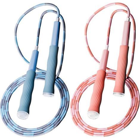 BelleRise – Zweiteiliges Springseil mit Perlen für Kinder, verbessertes segmentiertes Springseil, Springseil mit einstellbarer Geschwindigkeit (1/5)