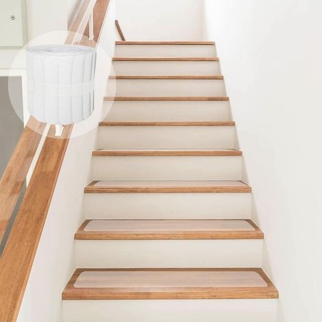 Transparent Tapis Antiderapant Escalier, 15 Bande Antidérapante Tapis Escalier Bandes Antidérapantes Autocollantes, Protection Couvre Marche 10 x 60 CM (1/5)
