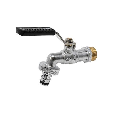 RUBINETTO SFERA GIARDINO ACCIAIO INOX INNESTO RAPIDO - 1/2-3/4''