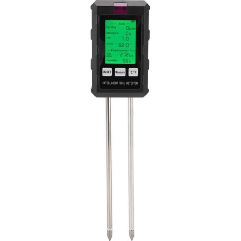 1 Testeur de sol numérique 6 en 1, Mesure pH humidité lumière température, Pour jardin intérieur extérieur plantes (1/5)