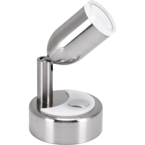 Lampe de lecture RV 12V pour camping-car, bateau, yacht, caravane, 3W LED blanc chaud 3000K avec veilleuse bleue décorative, éclairage de chevet pour cabine, bateau, camping-car. (1/5)