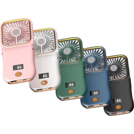 Mini ventilateur portable à main, rechargeable par USB et pliable, 3 vitesses, petit ventilateur portable puissant pour le bureau et l'extérieur.[CC] (1/5)