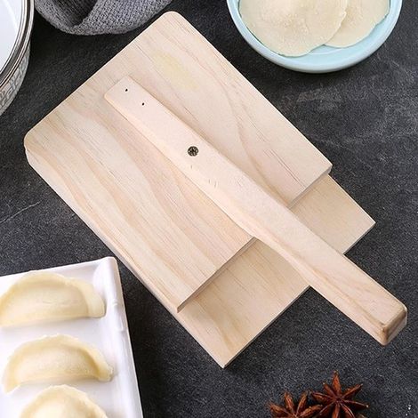 Molde para masa de dumplings，Herramienta de madera para prensar masa，Molde de cocina para preparar wontons，pasta y comidas festivas en casa (1/5)