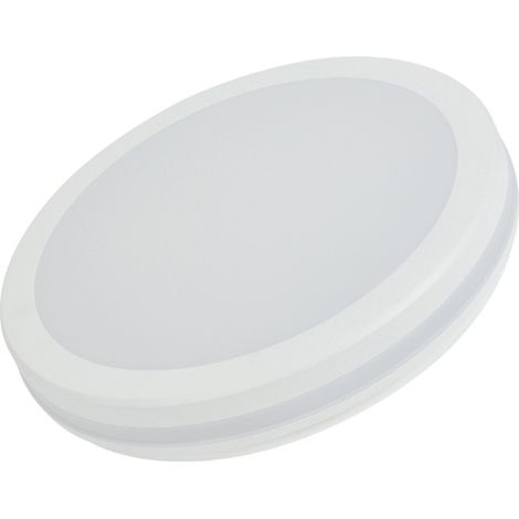 Plafonnier Led Rond Ip54 15W 1500Lm Blanc Cct Sélectionnable Résistant Chocs Ik08 Intérieur Extérieur 200Mm Éclairage Plafond Durable (1/5)