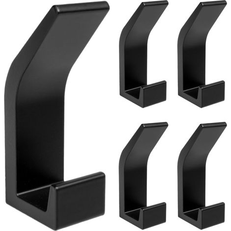 Lot de 5 supports de grenier Omnos pour colle, noirs (1/5)