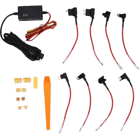 Faisceau d'alimentation de Câblage Rigide Type C coudé 3.2M, pour Appareils D'enregistrement Tableau Bord, Câble Convertisseur Automatique 12V 30V à Stable 5V 3A (1/5)