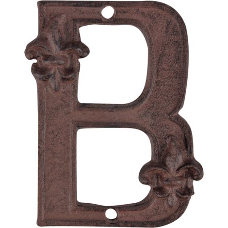 Lettre de maison B en fonte (1/4)