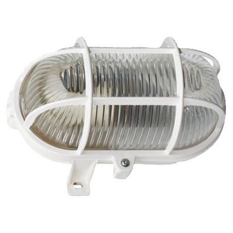 Lampe ovale Brennenstuhl E27 60W blanche plastique cristal