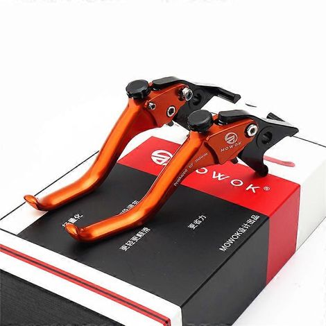 Convient aux poignées de frein courtes à deux ou trois doigts, modifiées, en alliage d'aluminium, pour motos Polar Core AE6, AE8+ et AE2 (orange). (1/5)