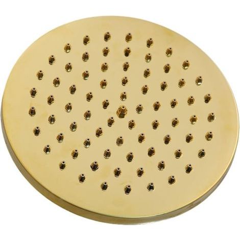 Runder Duschkopf – geeignet für Badezimmer, Duschräume und Toiletten – 1 Stück, 20 cm, messingfarben (1/5)