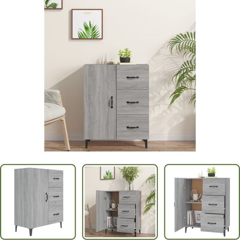 Holzwerkstoff - Sideboard Grau Sonoma 69,5x34x90 cm Holzwerkstoff (1/5)