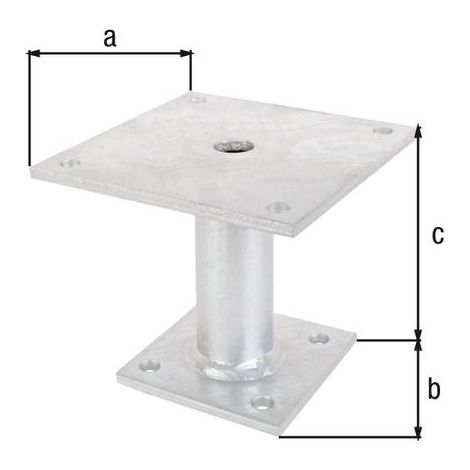 Support De Poteau Fixe Alberts Acier Galvanisé Robuste - Alberts