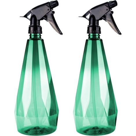 Regadera de 2 piezas, Regadera a presión, Regadera con botón pulsador, Dos modos de pulverización, Capacidad: 500 ml, Verde (1/5)