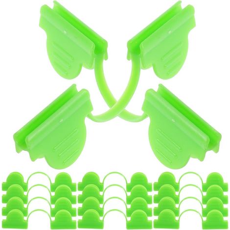 Packung mit 50 Kunststoffclips für Gartenarbeit und Heckenschnitt, doppelköpfige, windfeste Clips, Zubehör für Hitzeschutzfolie und Schutz (1/5)